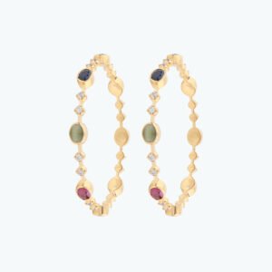 Diamond with Navaratna Stone Bangle