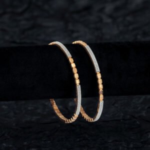 18K Dual-Tone Elegant Gold Bangles