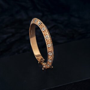 18K Gold Floral Lattice Bracelet