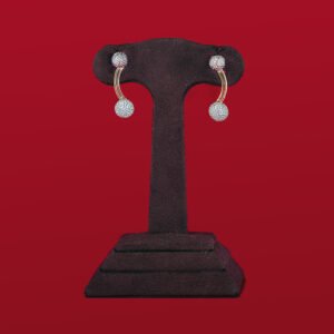 18K Fancy Stud with Zircon Stone