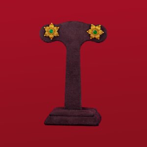 Antique Emerald Stud