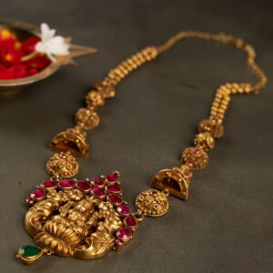 Antique Fancy Ruby and Emerald Haram