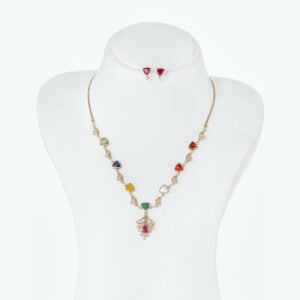 Diamond Navaratna Necklace
