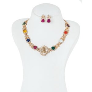 Diamond Navaratna Necklace